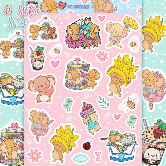 A6 Mice Collection Sticker Sheet