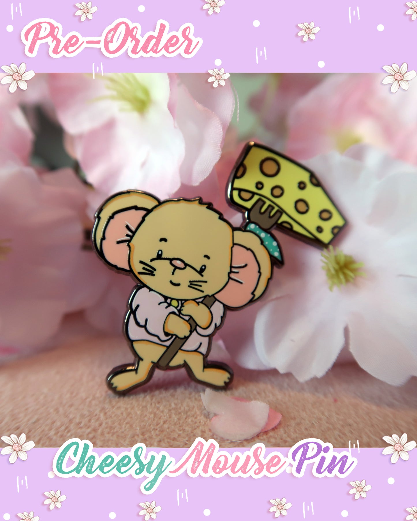 PRE ORDER Cheesy Mouse Pin