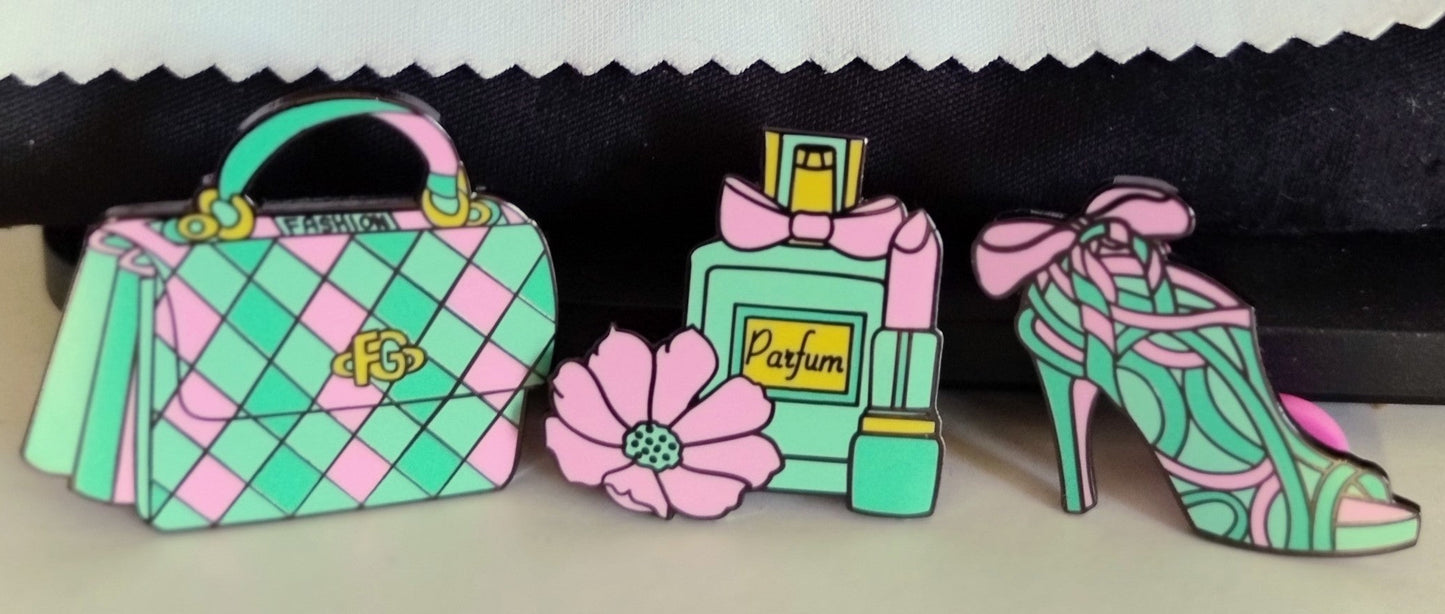 Pretty in Fashion Enamel Pin set