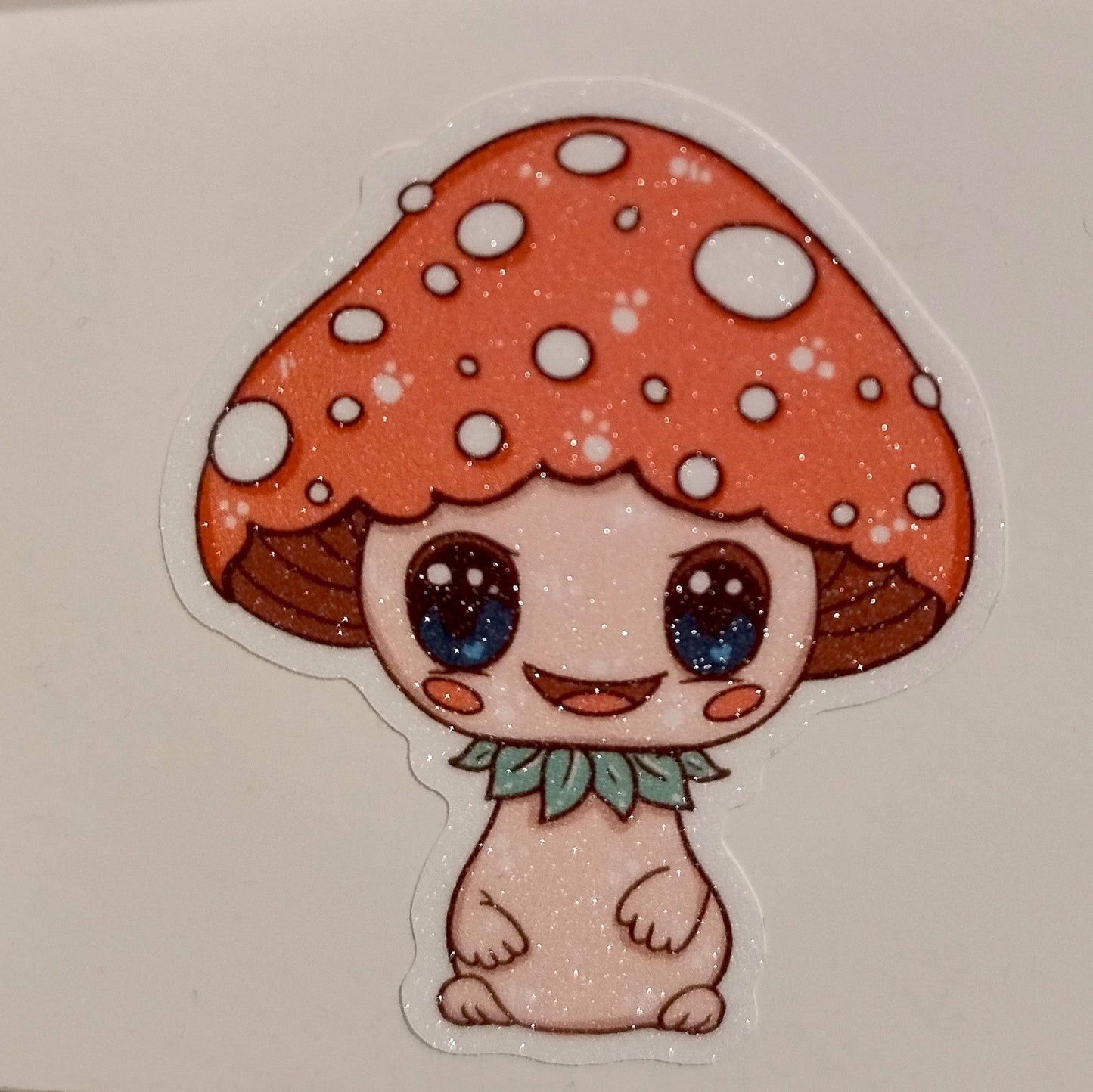 Shroomie Die Cut Glitter Sticker