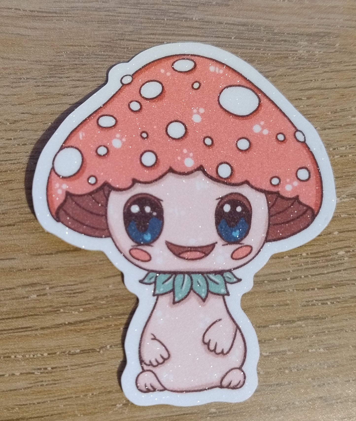 Shroomie Die Cut Glitter Sticker