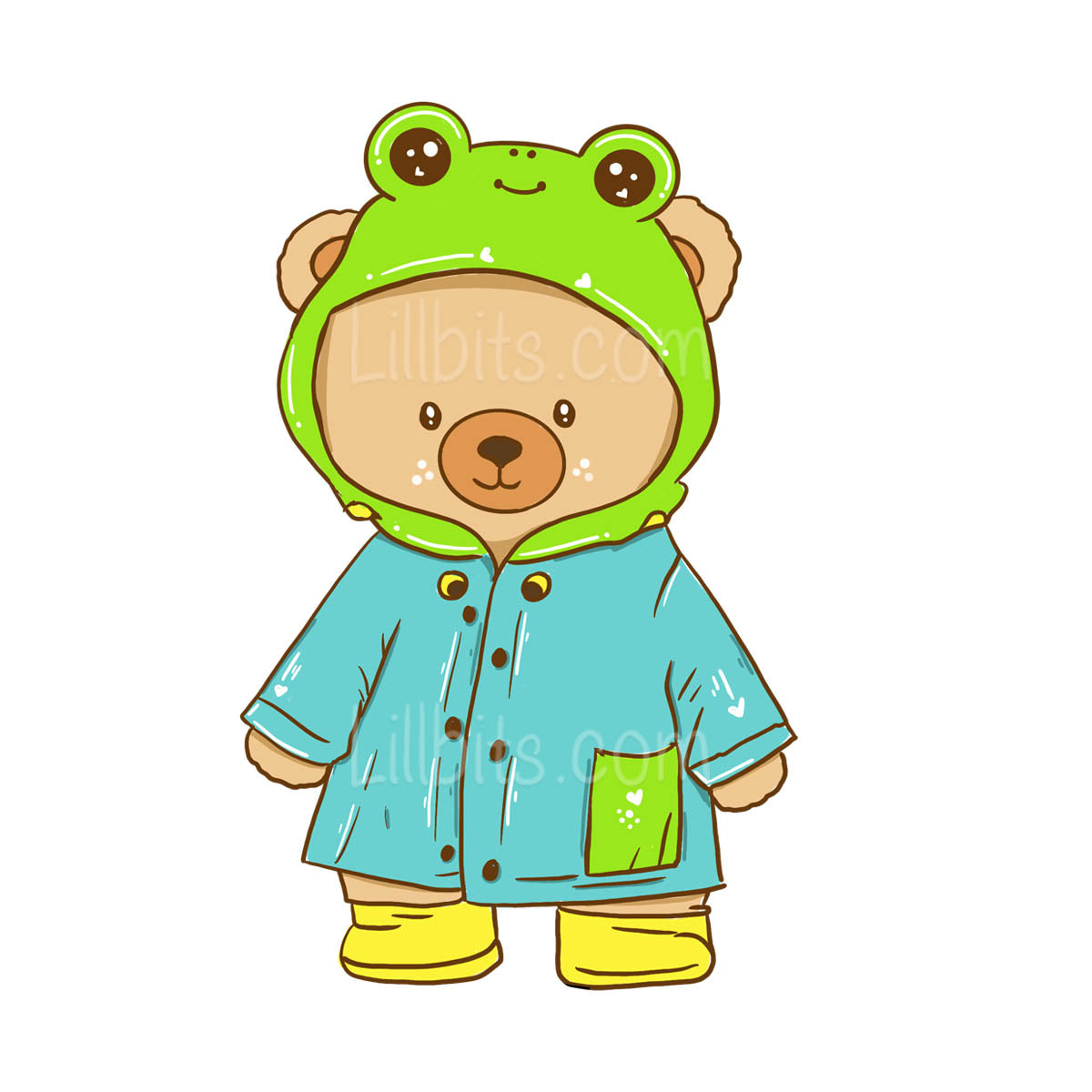 Minis Froggie Bear Sticker Sheet