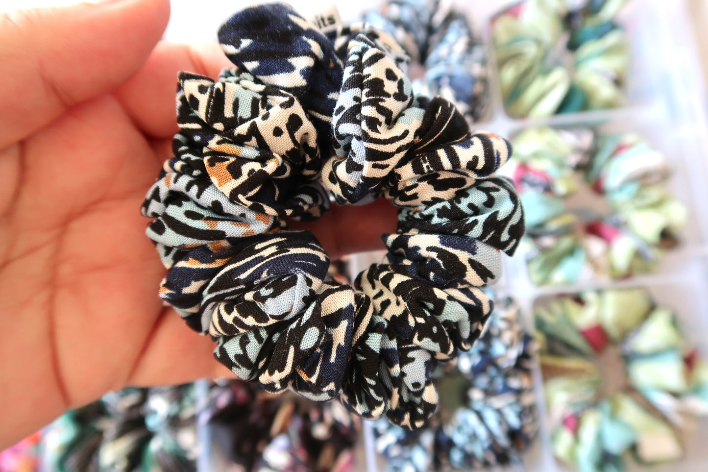 Scrunchie - Blue Swirls