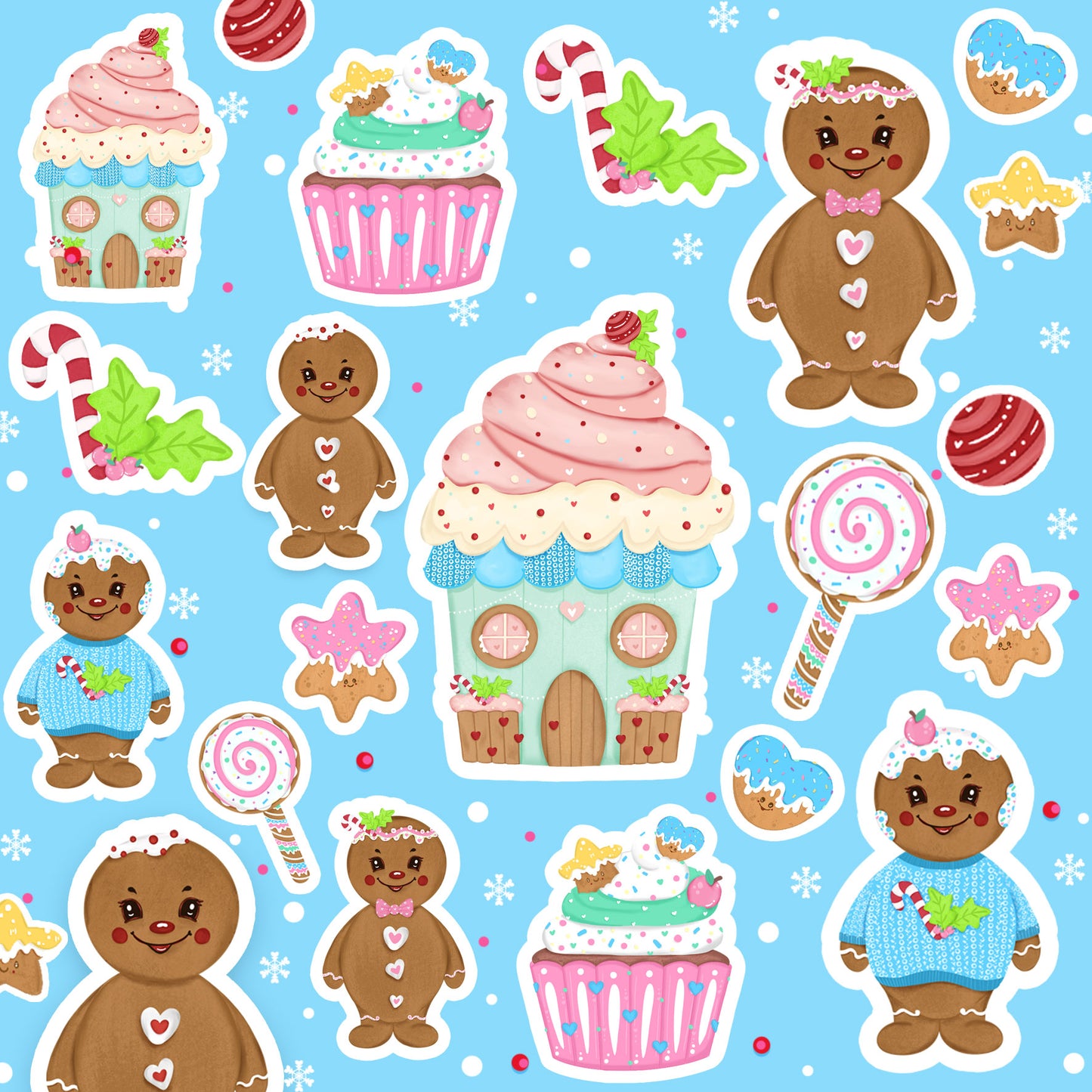 Christmas Delight Cute Sticker Set