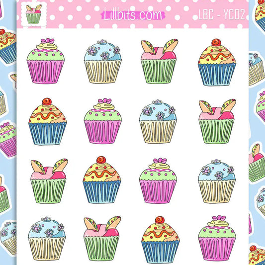 A6 Cupcakes Sticker Sheet