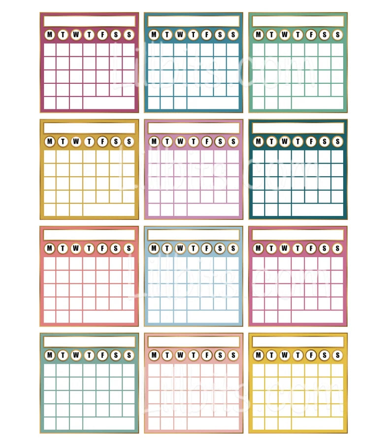 Monthly Habit Trackers