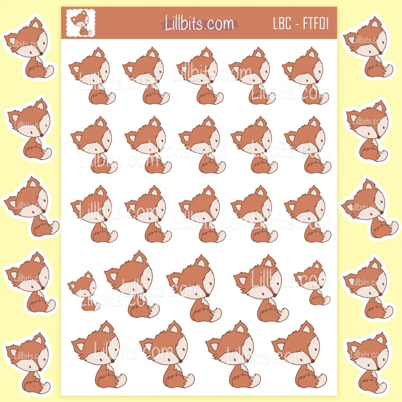 A6 Felix the Fox Sticker Sheet