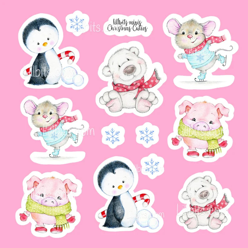 Minis Christmas Cuties Sticker Sheet