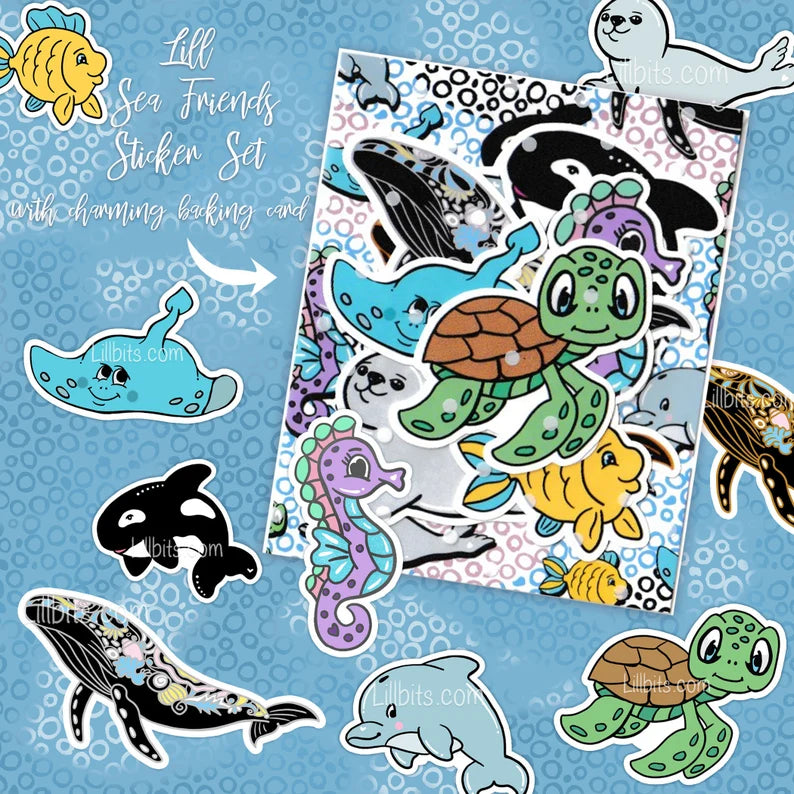 Lill Sea Friends Sticker Set