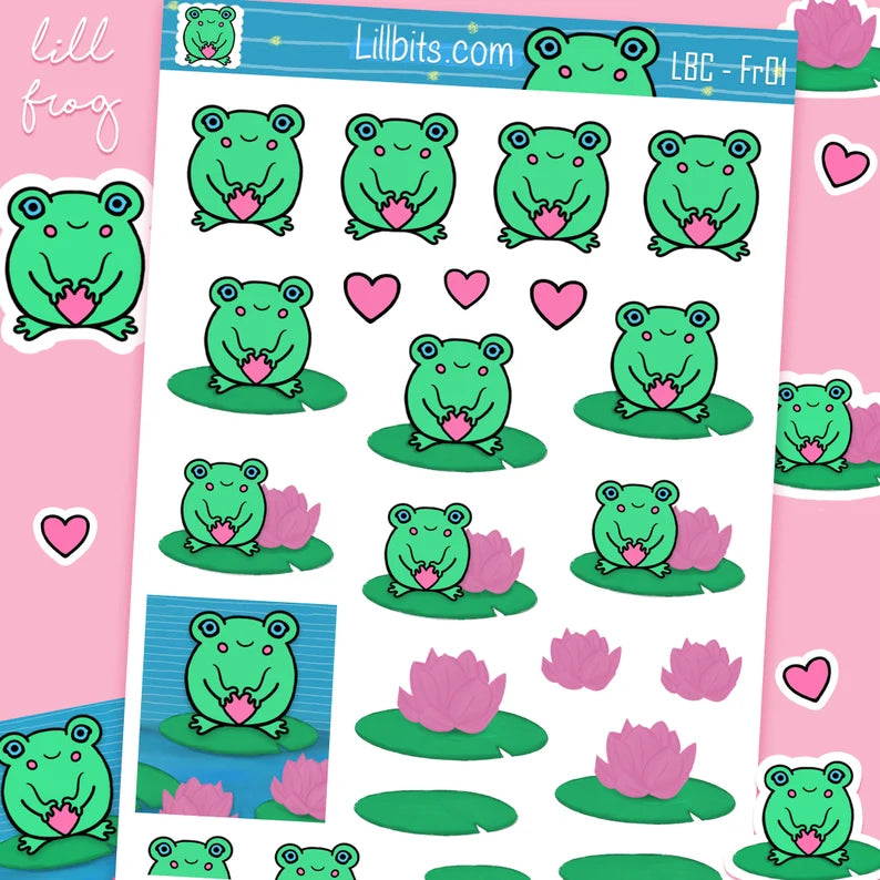 A6 Lill Frog Sticker Sheet