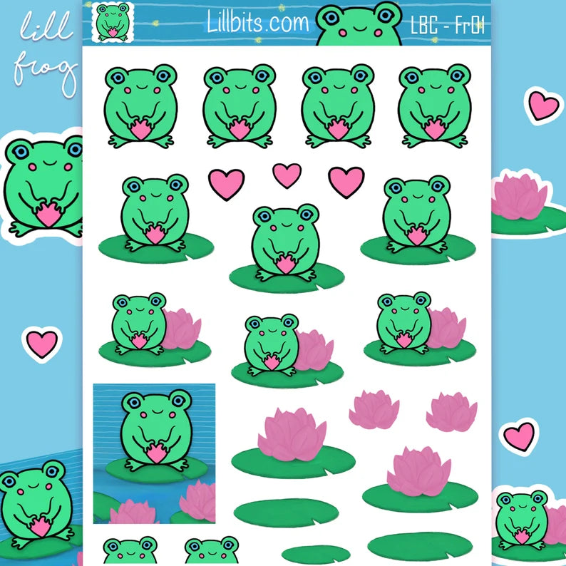 A6 Lill Frog Sticker Sheet