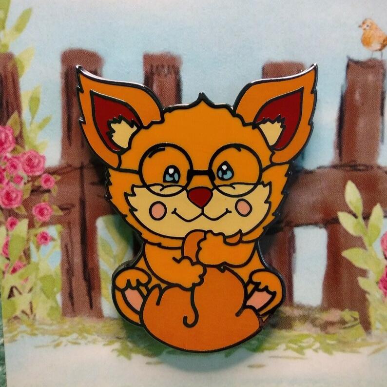 Timmy the Fox Enamel Pin