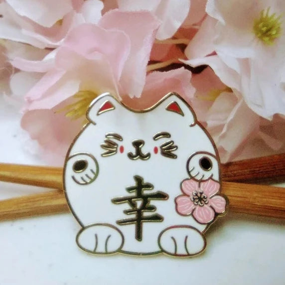 Lucky Kitty Enamel Pin