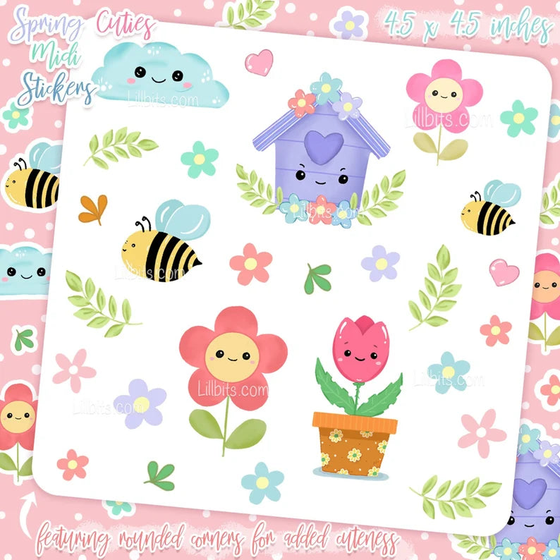 Midis Spring Cuties Sticker Sheet