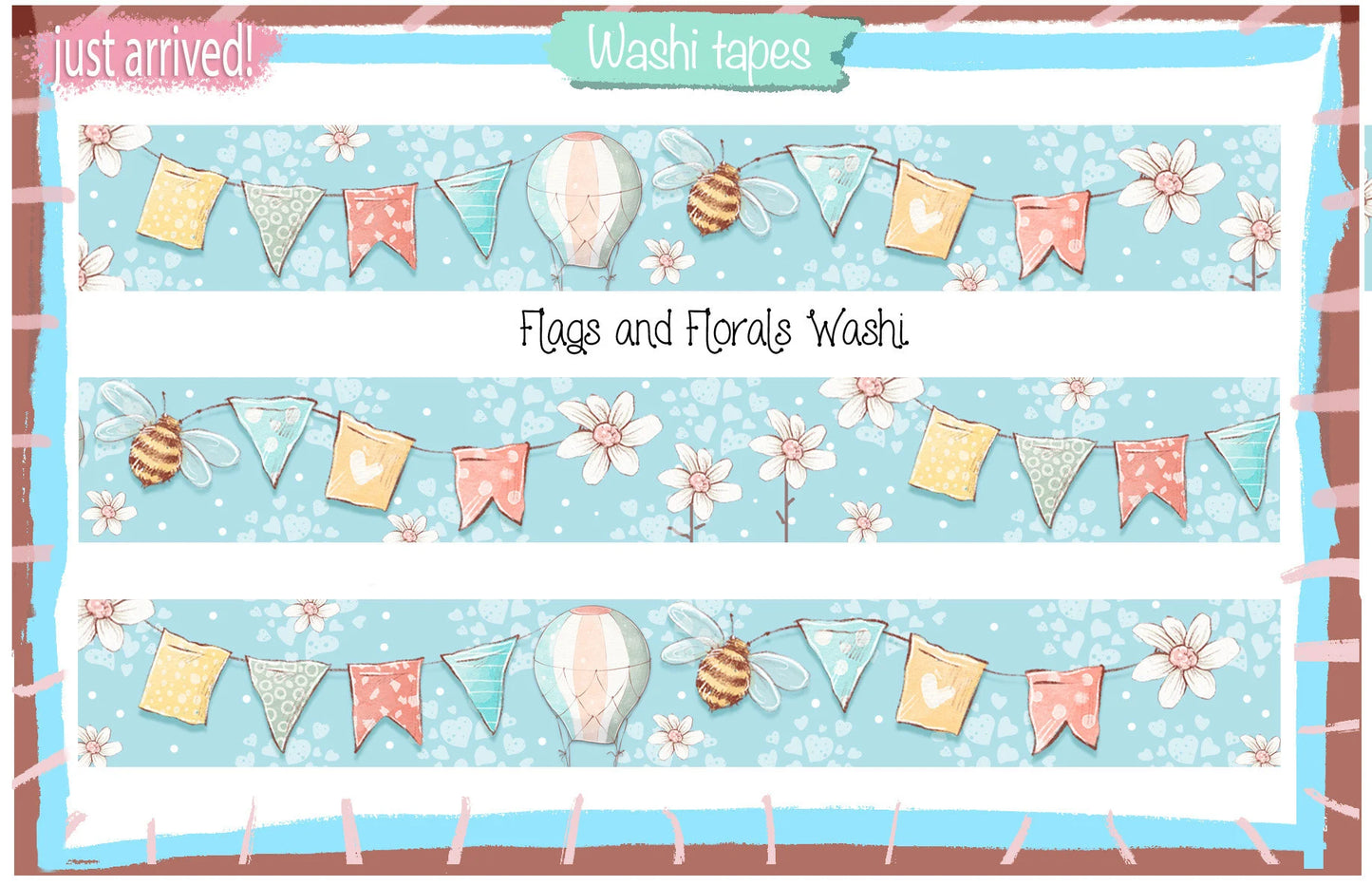 Panda Boo and Friends Washi