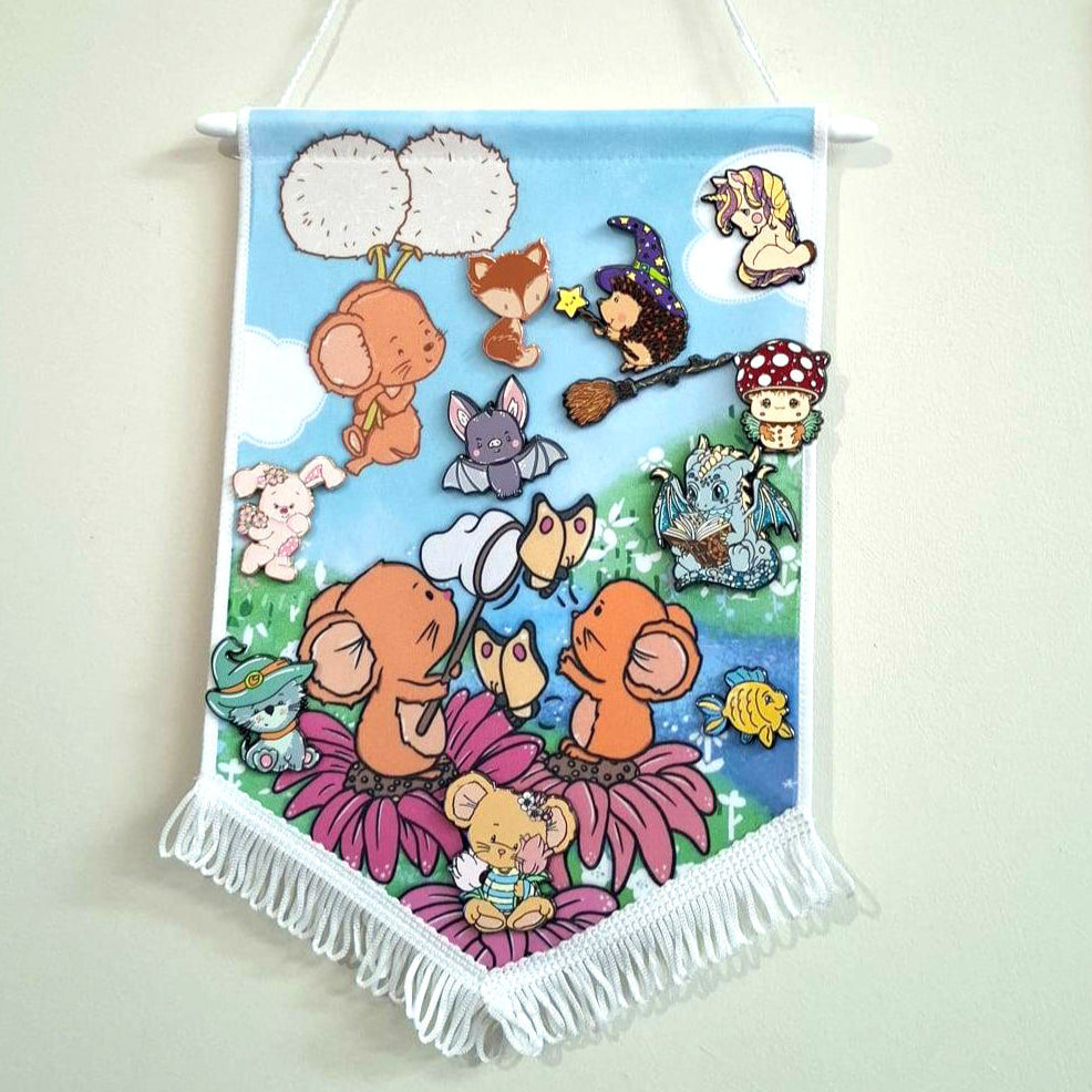 Daisy Flutters Pin Banner
