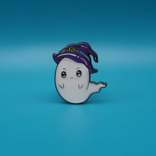 Lill Ghosty Enamel Pin - GLOWS IN THE DARK