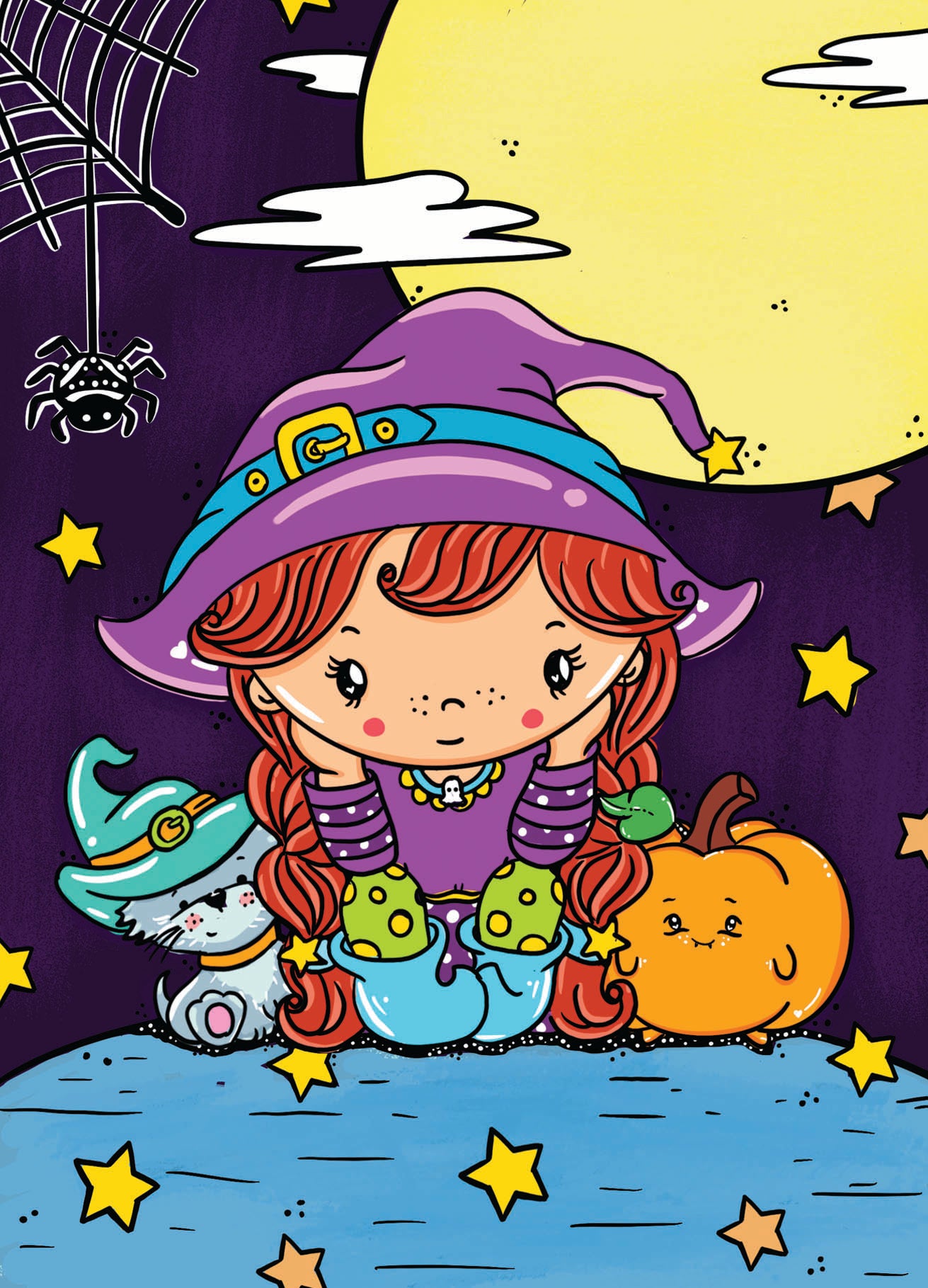 A6 Postcard Print Hattie and Friends
