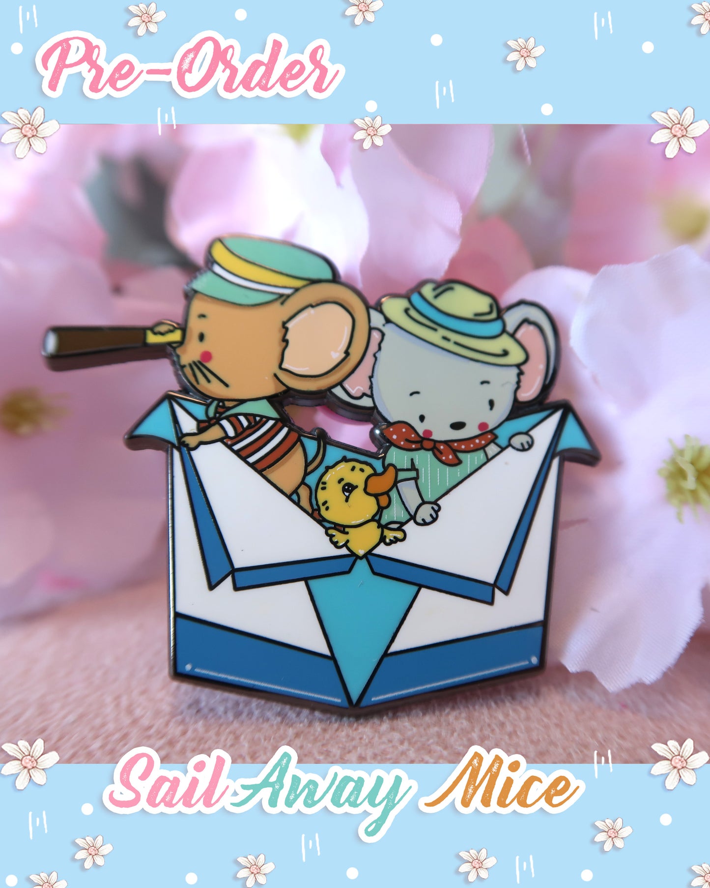 PRE ORDER Sail Away Mice Pin