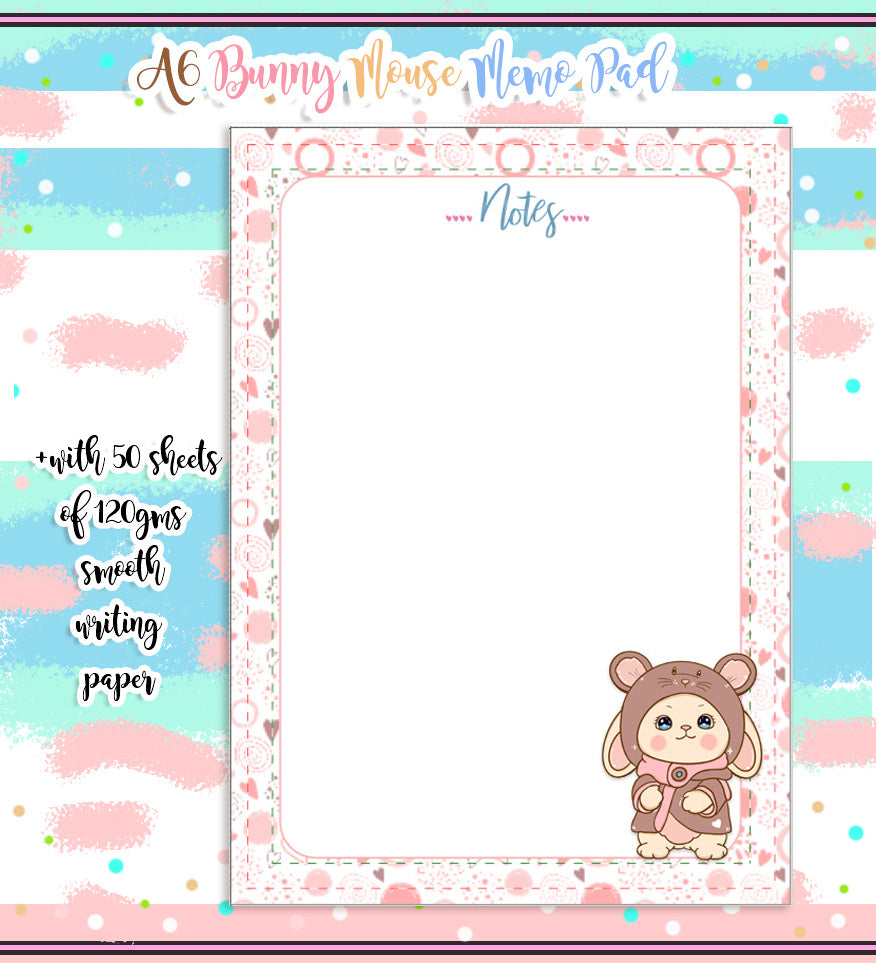 Bunny Mouse Memo Pad