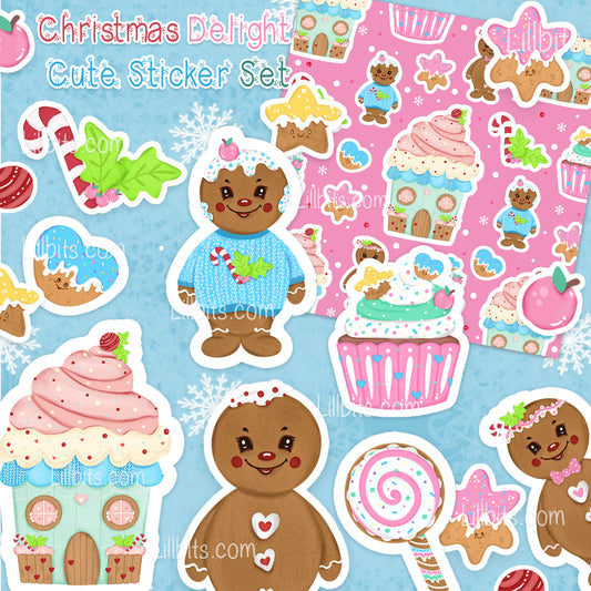 Christmas Delight Cute Sticker Set