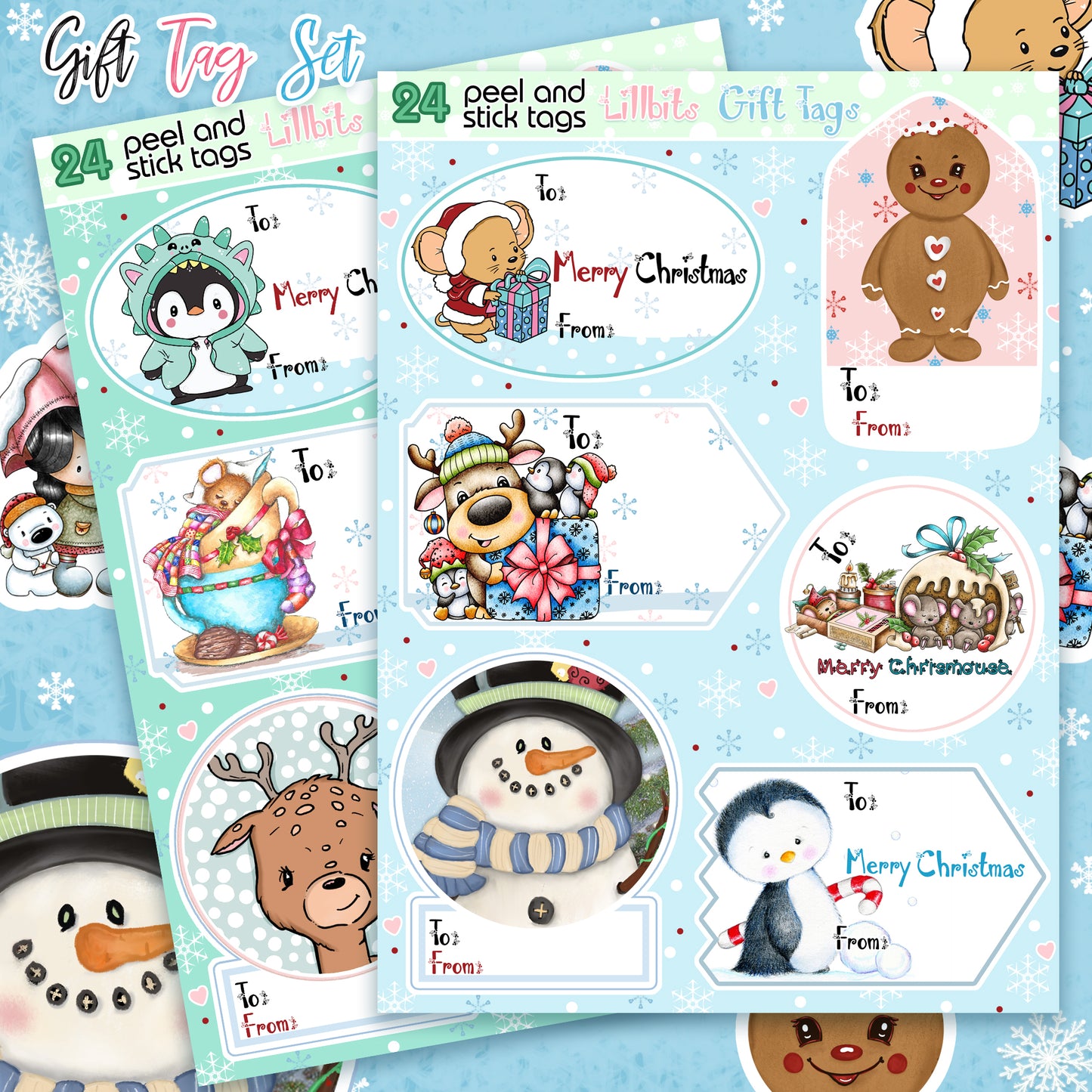 Christmas Gift Tag Set - Peel and Stick