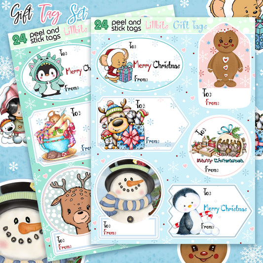 Christmas Gift Tag Set - Peel and Stick