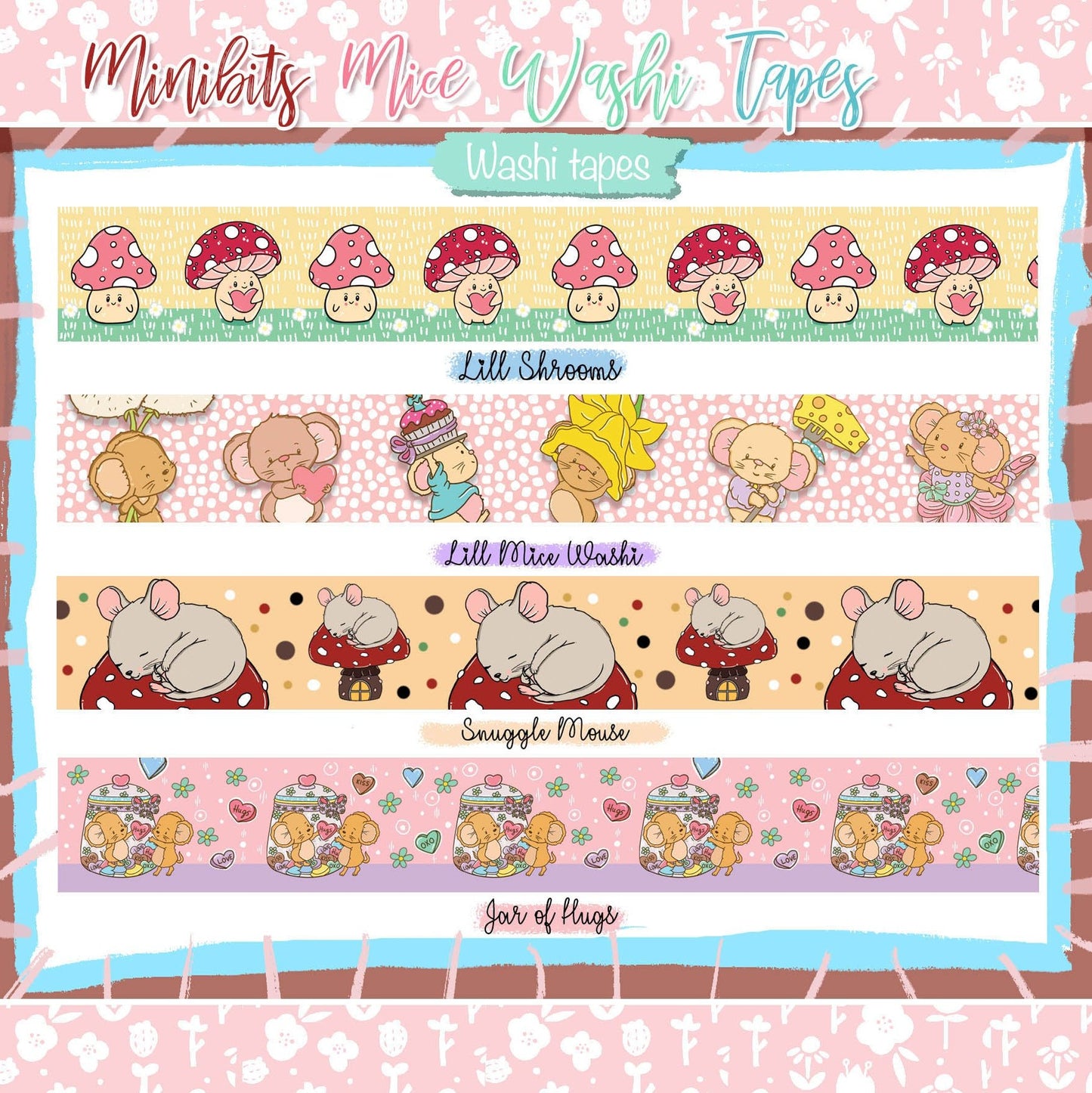 Minibits Mice Washi Tape