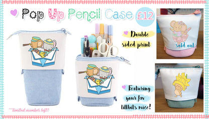 Pop Up Pencil Case - Mice