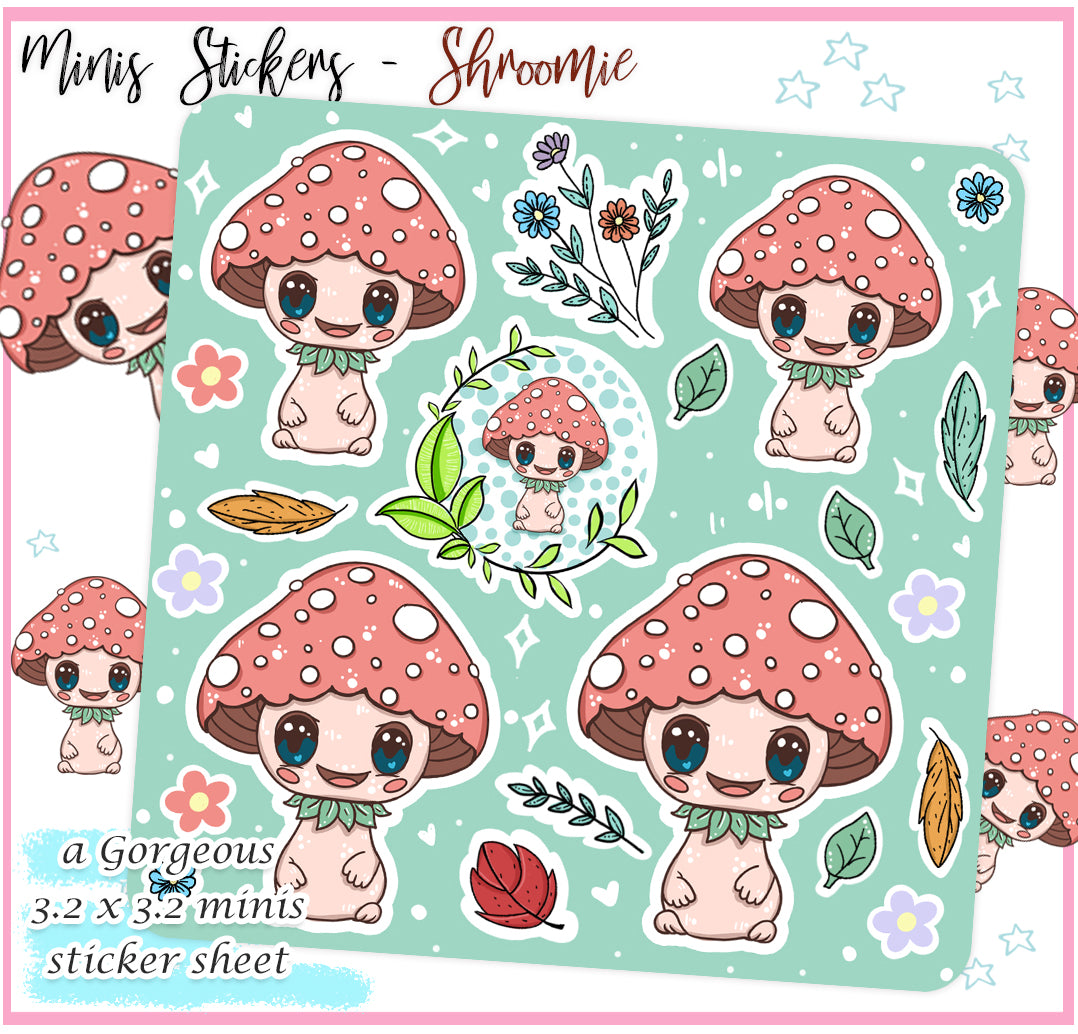 Minis Sticker Sheet - Shroomie