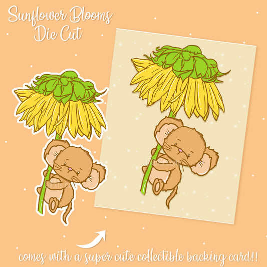 Sunflower Blooms Die Cut Sticker