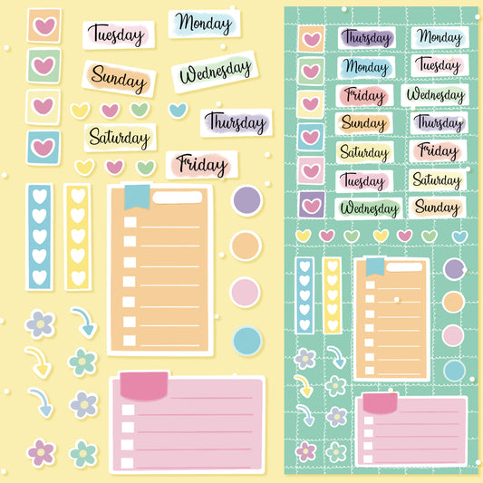 Lill Days Tall Planner Sticker Sheet
