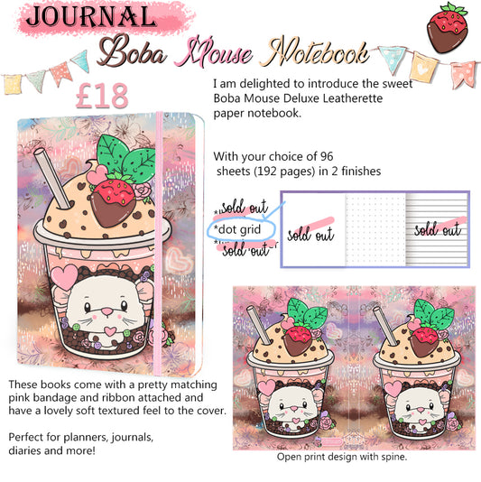 Boba Mouse Dot Grid Journal