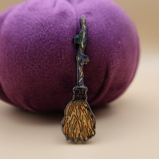 Magic Broom Enamel Pin
