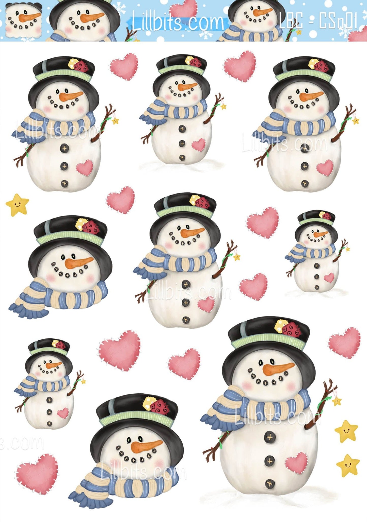 A6 Chester the Snowman SSheet