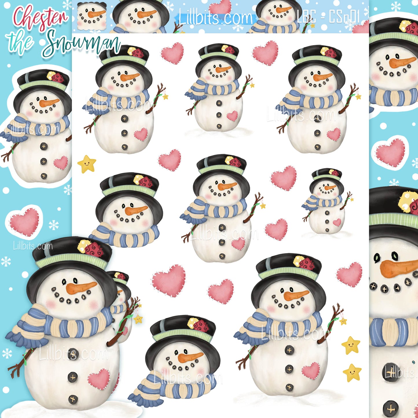 A6 Chester the Snowman SSheet