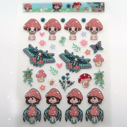 A6 Forest Friends Clear Sticker Sheet