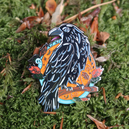 Raven Enamel Pin