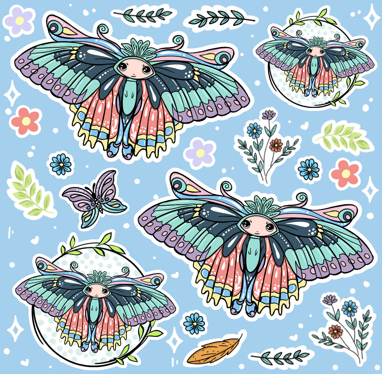 Minis Sticker Sheet - Flutterbella