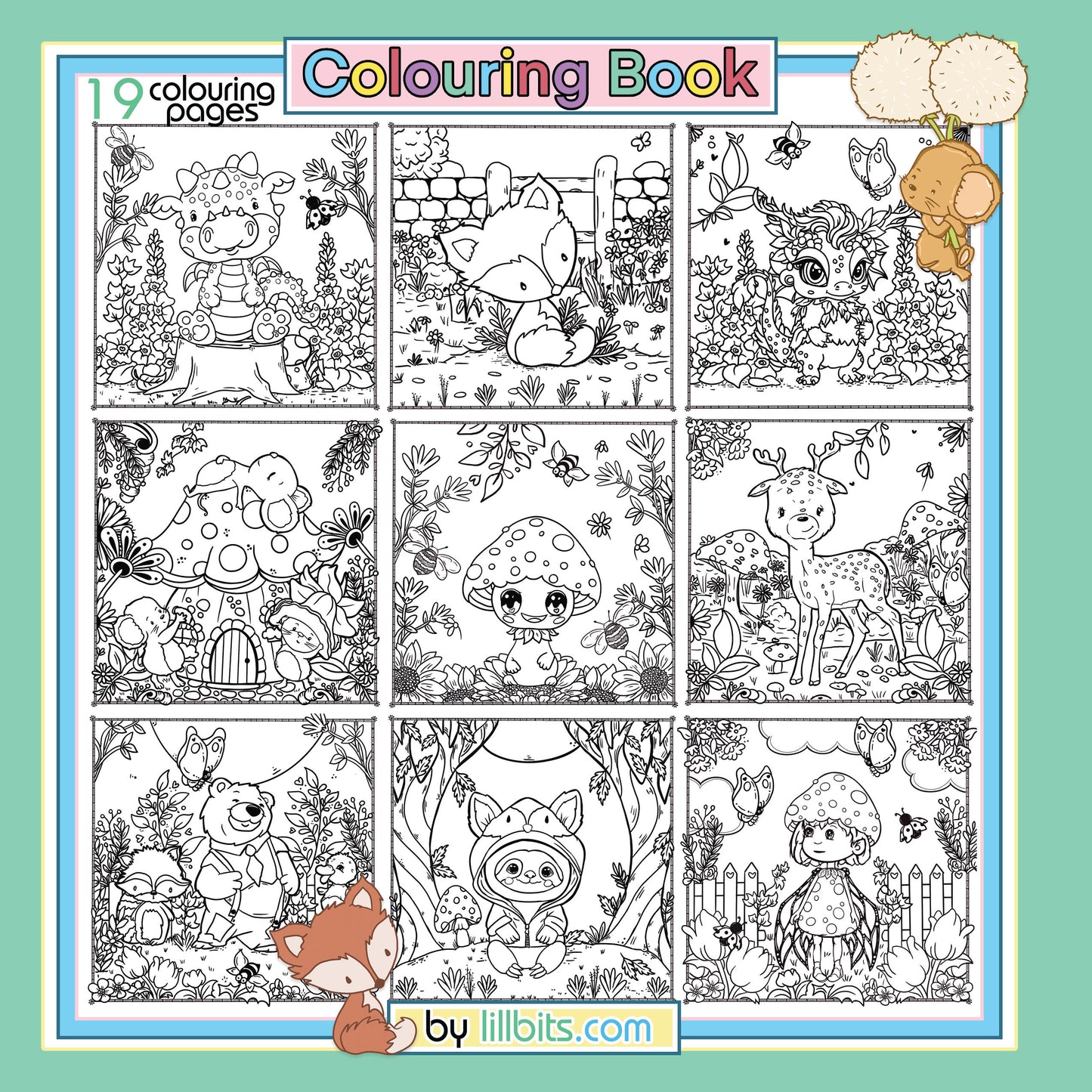 Forest Friends Colouring Book