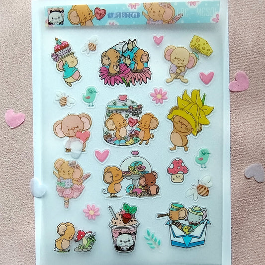Sweet Lill Mice Clear Sticker Sheet