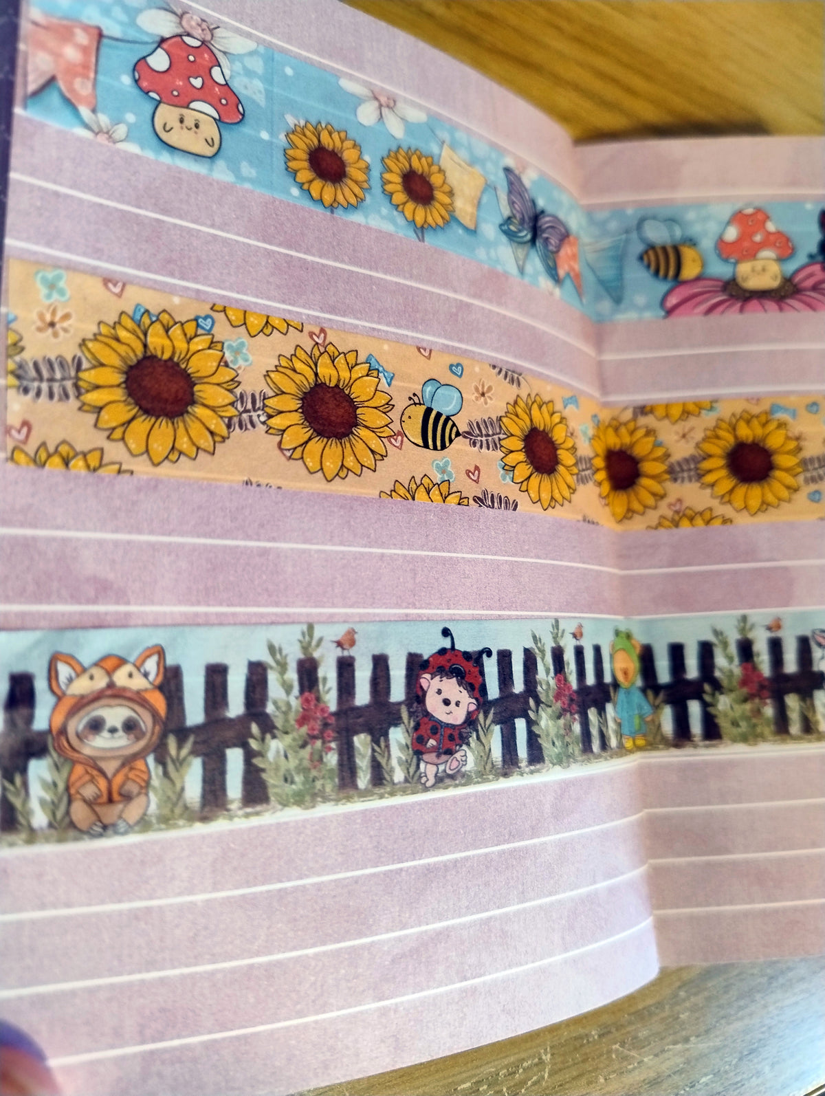 Sunflower and Hedgiebug washi