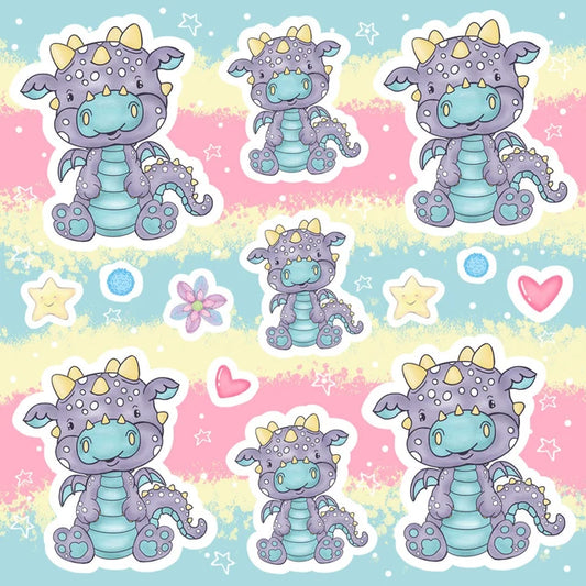 Minis Toby Dragon Sticker Sheet