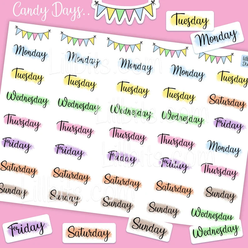 Candy Days Planner Sticker Sheet