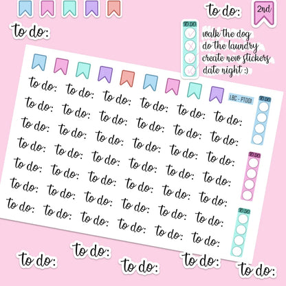 To Do List A6 Sticker Sheet