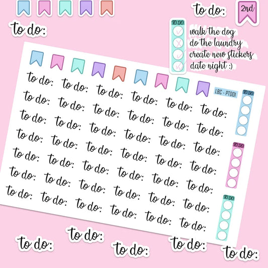 To Do List A6 Sticker Sheet