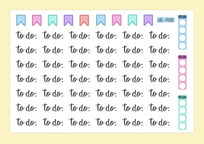 To Do List A6 Sticker Sheet