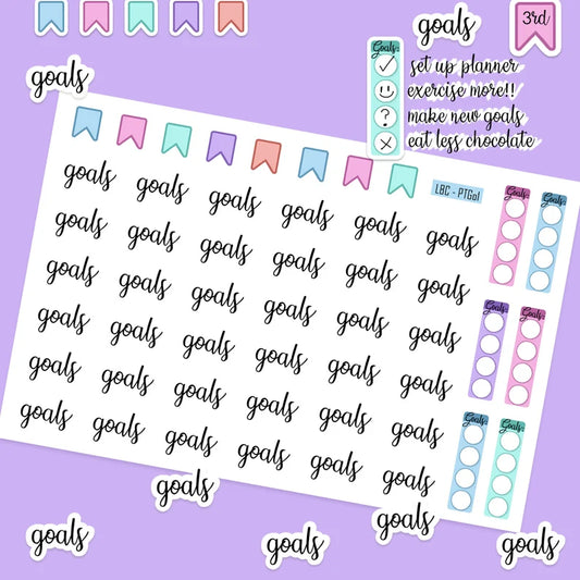 Goals Planner Sticker Sheet