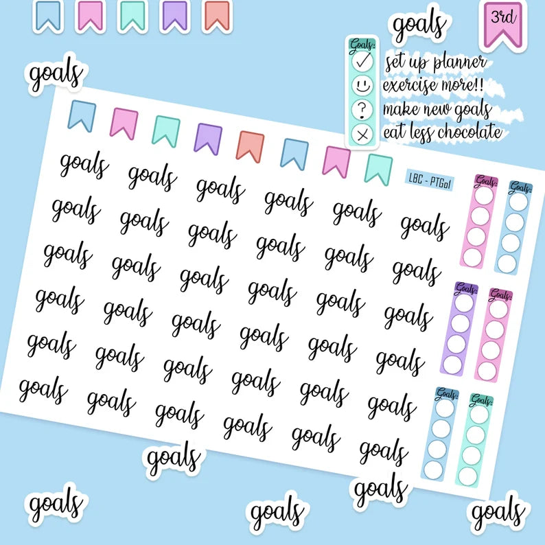 Goals Planner Sticker Sheet