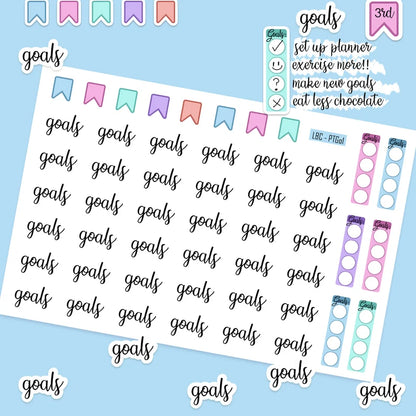 Goals Planner Sticker Sheet